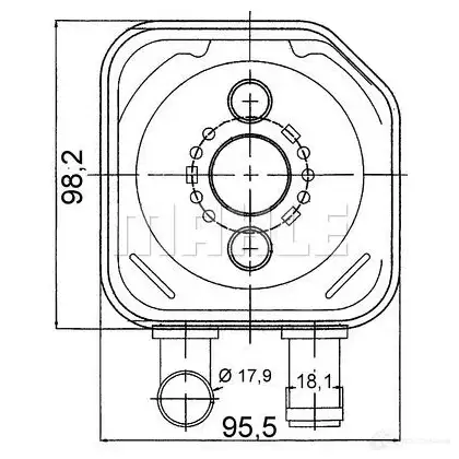 Масляный радиатор двигателя MAHLE ORIGINAL 1437577155 CLC 165 000S MOB BR изображение 0