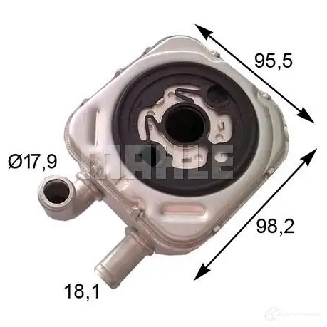 Масляный радиатор двигателя MAHLE ORIGINAL 1437577155 CLC 165 000S MOB BR изображение 1