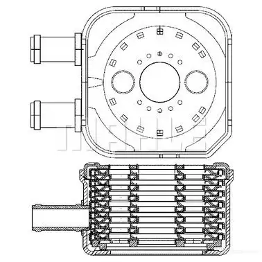 Масляный радиатор двигателя MAHLE ORIGINAL X9H ZLN CLC 3 000S 1437577650 изображение 0