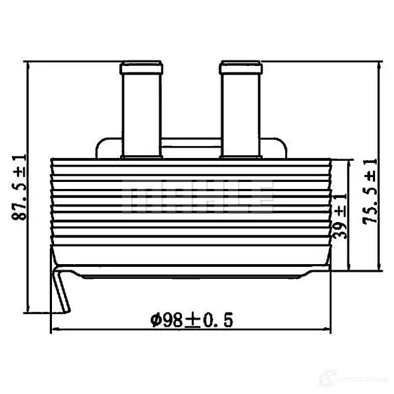 Масляный радиатор двигателя MAHLE ORIGINAL RQ WG5N2 1437588505 CLC 197 000S изображение 0