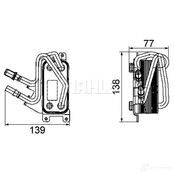 Масляный радиатор двигателя MAHLE ORIGINAL MNKEK7 0 1437588578 CLC 67 000P - Изображение 1