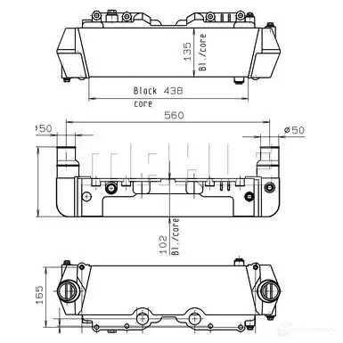 Масляный радиатор ретарды MAHLE ORIGINAL 1437626534 CLC 149 000P SW 5UWPD