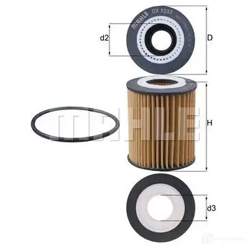 Масляный фильтр MAHLE ORIGINAL 1437628945 OX 1237D PSPLX RH