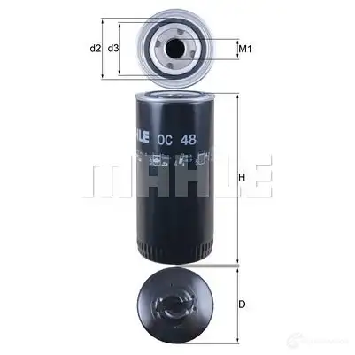 Масляный фильтр MAHLE ORIGINAL 2359644 PI168V 78108 953 OC 48 изображение 0