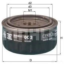 Масляный фильтр MAHLE ORIGINAL Y3JLVW 2359593 OC 3 7 8109043