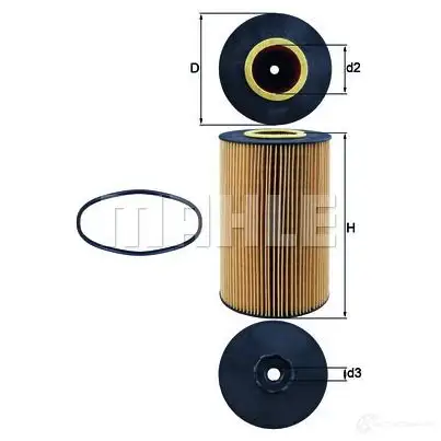 Масляный фильтр MAHLE ORIGINAL OX 426D OX 426D ECO 2359921 70366713