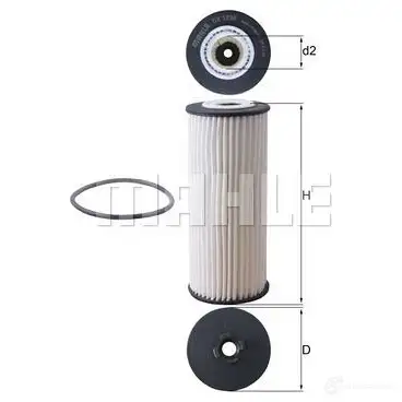 Масляный фильтр MAHLE ORIGINAL X5BJ 6 1437628220 OX 1236D