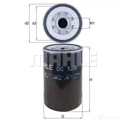 Масляный фильтр MAHLE ORIGINAL E1M48 OC 129 77484 983 2359500
