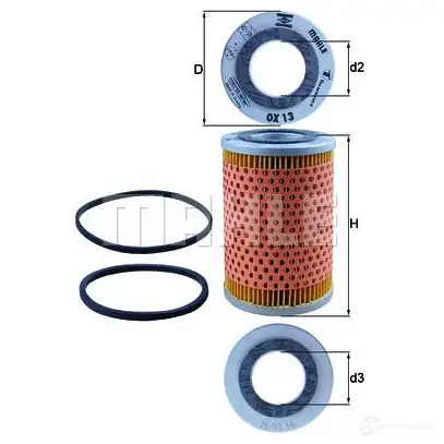 Масляный фильтр MAHLE ORIGINAL OX 13 OX 13D 77651136 2359774