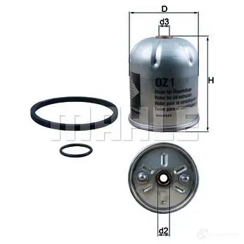 Масляный фильтр MAHLE ORIGINAL OZ 1D 7960 6518 2360010 HI2JS1
