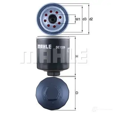 Масляный фильтр MAHLE ORIGINAL T2VV J2 1439027126 OC 1539