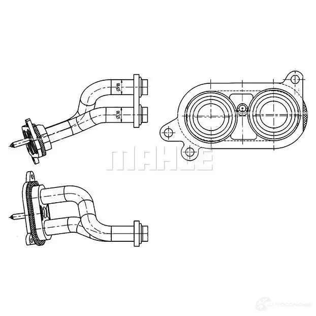 Трубка радиатора печки, теплообменника MAHLE ORIGINAL LJ 39Z AHX 3 000P 1437629784 - Изображение 1