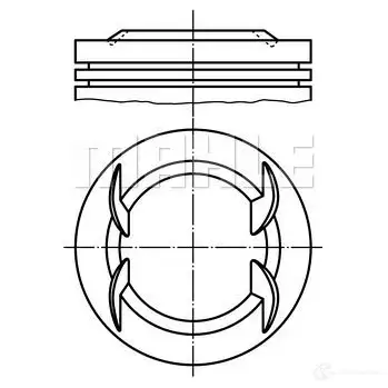 Поршень MAHLE ORIGINAL 012 23 00 2345459 UV1BD 56 00888 0 изображение 0