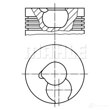 Поршень MAHLE ORIGINAL 33 EFA 2354049 4009026573662 2280510