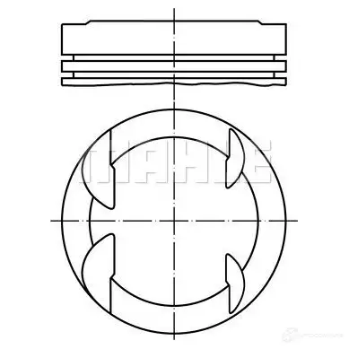 Поршень MAHLE ORIGINAL 56 14318 L 2355073 607 79 00 56 14318 1