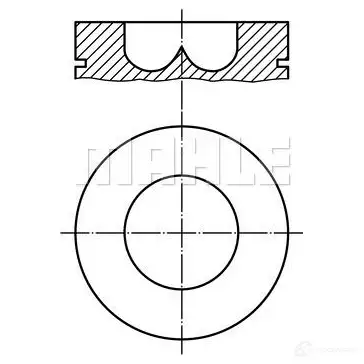Поршень MAHLE ORIGINAL E19FQY 008 97 00 56 02928 0 2344665