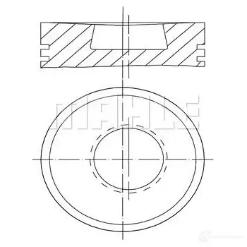 Поршень MAHLE ORIGINAL 2343510 56 01228 0 S6G6Q 003 72 00 изображение 0