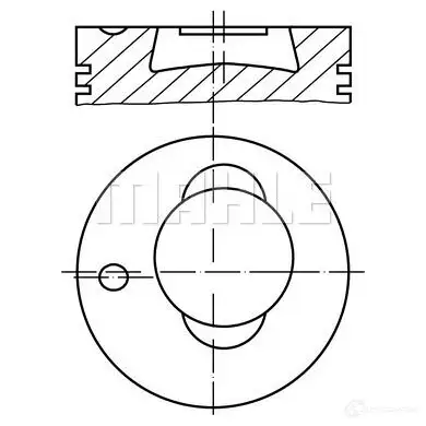 Поршень MAHLE ORIGINAL 56 12698 0 2343558 K1W798 003 83 00 изображение 0