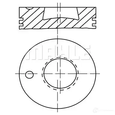 Поршень MAHLE ORIGINAL 003 82 10 2343551 56 12728 0W 7H687 изображение 0