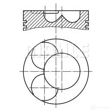 Поршень MAHLE ORIGINAL 4009026551462 Q4MA 2D 2135900 2353562