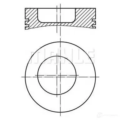 Поршень MAHLE ORIGINAL 2289910 1423553563 3 7IXLHW 4009026572153