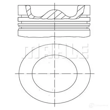 Поршень MAHLE ORIGINAL 061 PI 00111 000 5PZ0Y 56 15878 0 2349673 изображение 0