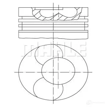 Поршень MAHLE ORIGINAL 2354088 56 04248 0 228 31 00 YYJYE изображение 0