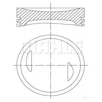 Поршень MAHLE ORIGINAL 8E9 8FTQ 1423555543 4009026561973 6430702