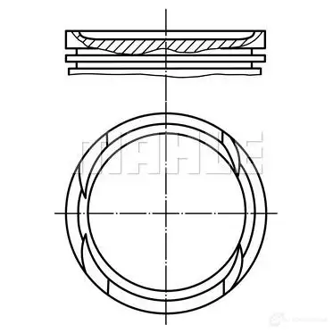 Поршень MAHLE ORIGINAL 56 00038 C 2OGJIQC 009 70 01 2344831