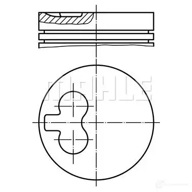 Поршень MAHLE ORIGINAL 56 14368 E 2346153 SQYAPW 021 93 13 изображение 0