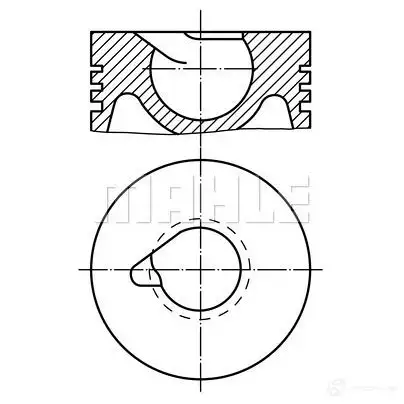 Поршень MAHLE ORIGINAL 56 12778 0 227 39 00 56 12778 0Y 2353832 изображение 0