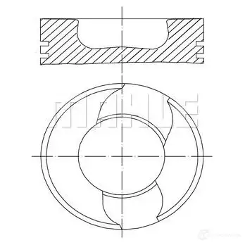 Поршень MAHLE ORIGINAL 56 01208 0W 2342220 QCG89R 0010810 изображение 0