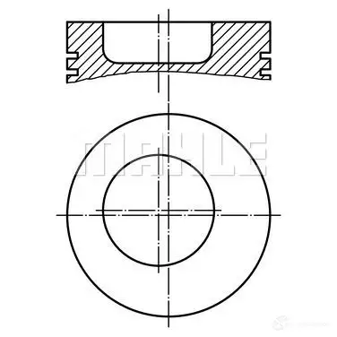 Поршень MAHLE ORIGINAL 2343498 003 66 10 O7NLUY8 56 02318 0 изображение 0