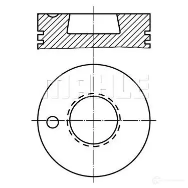 Поршень MAHLE ORIGINAL EID00F 2343601 003 93 10 56 04238 0X изображение 0