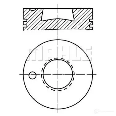 Поршень MAHLE ORIGINAL 56 04218 0X 2343589 RT2Q2 003 91 10 изображение 0