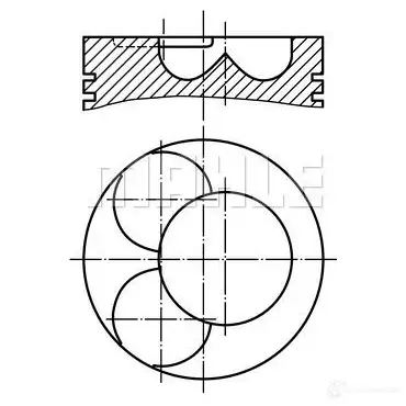 Поршень MAHLE ORIGINAL EZQC4P 227 33 20 56 01148 0X 2353786