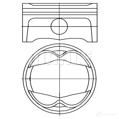 Поршень MAHLE ORIGINAL 4009026968574 I W5C9R 503 PI 00102 002 1192233996 изображение 0