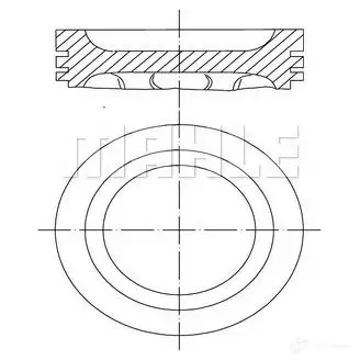 Поршень MAHLE ORIGINAL 0LPH6 T6 2347773 034 63 01