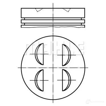 Поршень MAHLE ORIGINAL 2343273 002 68 02 31NRZZ 56 12308 2W