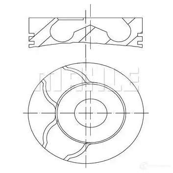 Поршень MAHLE ORIGINAL 1437595727 3GQ VE53 028 PI 00123 000 изображение 0