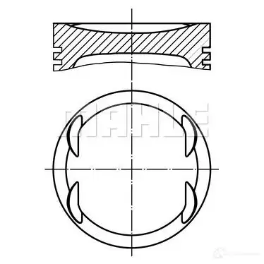 Поршень MAHLE ORIGINAL 007 PI 00153 001 NE 9CY 4009026965290 2344167 изображение 0