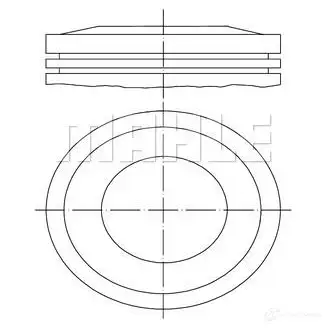 Поршень MAHLE ORIGINAL 012 10 00 7R5WCMZ 56 03928 0 2345405