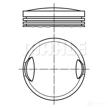 Поршень MAHLE ORIGINAL 2344725 56 06138 D 56 06138 0 009 19 02 изображение 0