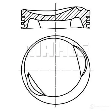 Поршень MAHLE ORIGINAL 56 02158 1 2349890 081 15 02 F38ZZDO