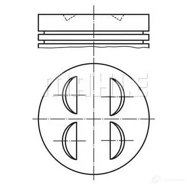 Поршень MAHLE ORIGINAL 2350226 K0BVCL 083 12 01 56 03808 L