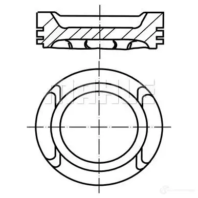 Поршень MAHLE ORIGINAL 4009026971710 1192228808 X7 Y4QD 028 PI 00133 001 изображение 0