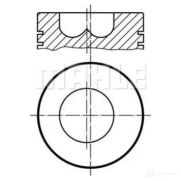 Поршень MAHLE ORIGINAL W3RLGQL 59 48348 0 2349290 043 26 00 изображение 0