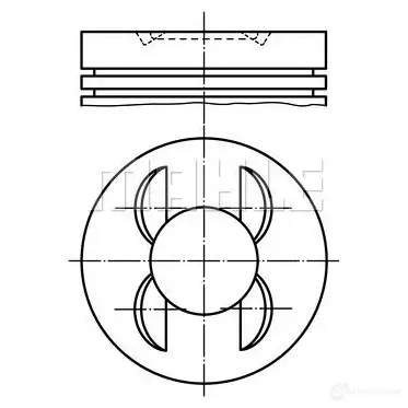 Поршень MAHLE ORIGINAL 2342232 56 12048 L 001 13 01 A3B9AN