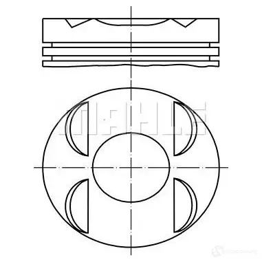Поршень MAHLE ORIGINAL 5ZAN4X7 002 94 00 2343357 56 11968 TW