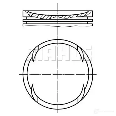 Поршень MAHLE ORIGINAL 56 01408 0 R46FSP 2342274 001 40 00 изображение 0